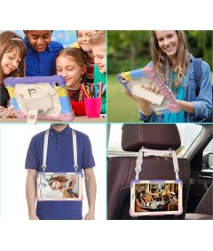 Ovitek za iPad 9.7” 2018/2017 s Stojalom in Barvnim Ramenskim Pasom