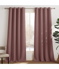 PONY DANCE Zasłony Zaciemniające 2 Sztuki Różowe 260 x 132 cm