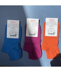 LIKYA Skarpetki Damskie, Stopki, 6 par - 3 Kolory, Rozmiar 36-40