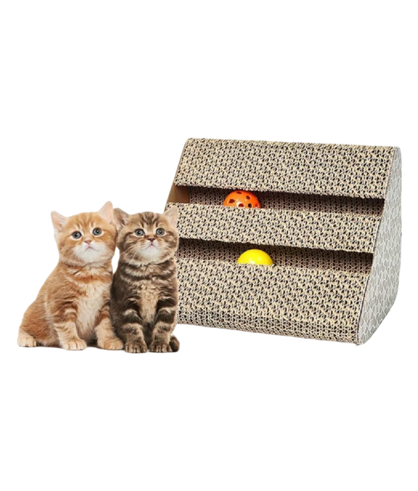 Mačje praskalo Kartonska igrača iz kartona Žoga 27,3x17,5x17,5 cm Trikotnik