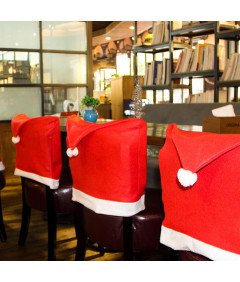 Božične prevleke za stole 4 kosi z nedrsečimi nalepkami