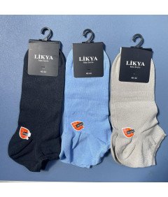 LIKYA Moške nogavice za noge 6 parov 3 barve Velikost 40-44 - udobne in elegantne