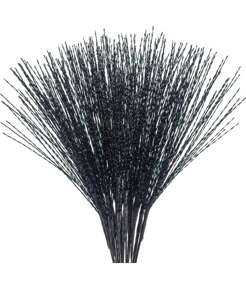 Czarne Sztuczne Gałązki Bożonarodzeniowe do Dekoracji 20 sztuk 67cm