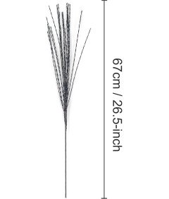 Czarne Sztuczne Gałązki Bożonarodzeniowe do Dekoracji 20 sztuk 67cm