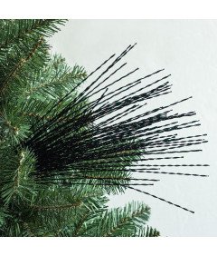 Czarne Sztuczne Gałązki Bożonarodzeniowe do Dekoracji 20 sztuk 67cm