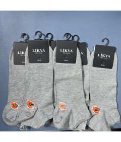 Moške nogavice LIKYA, noge, 6 parov - sive, velikost 40-44