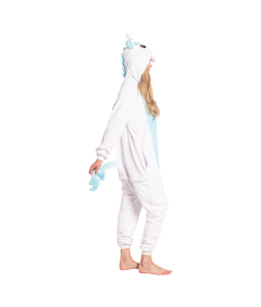 Piżama Damska Kombinezon Kigurumi Onesie Jednorożec Niebieski