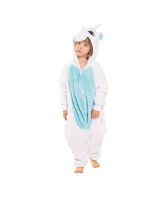 Otroška pižama Kigurumi Onesie Samorog Modra
