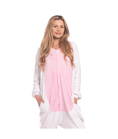 Ženska pižama kombinezon Kigurumi Onesie Samorog Svetlo Roza