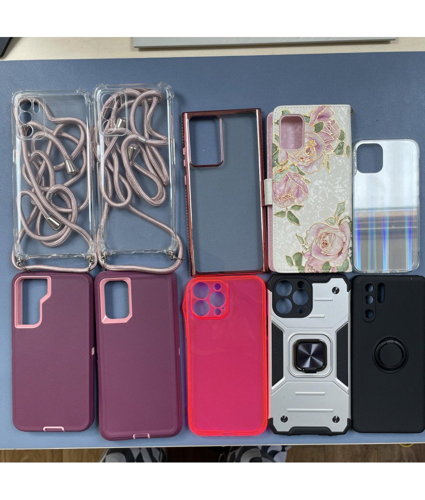 Komplet 10 barvnih ovitkov za telefon - mešanica blagovnih znamk in modelov