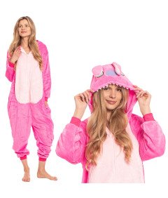 Ženska pižama kombinezon Kigurumi Onesie kostum Stich roza