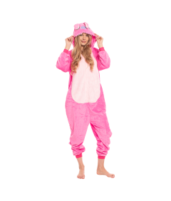 Ženska pižama kombinezon Kigurumi Onesie kostum Stich roza