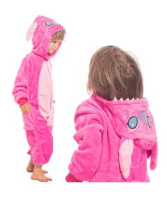 Otroška pižama Kigurumi pajac Stich roza