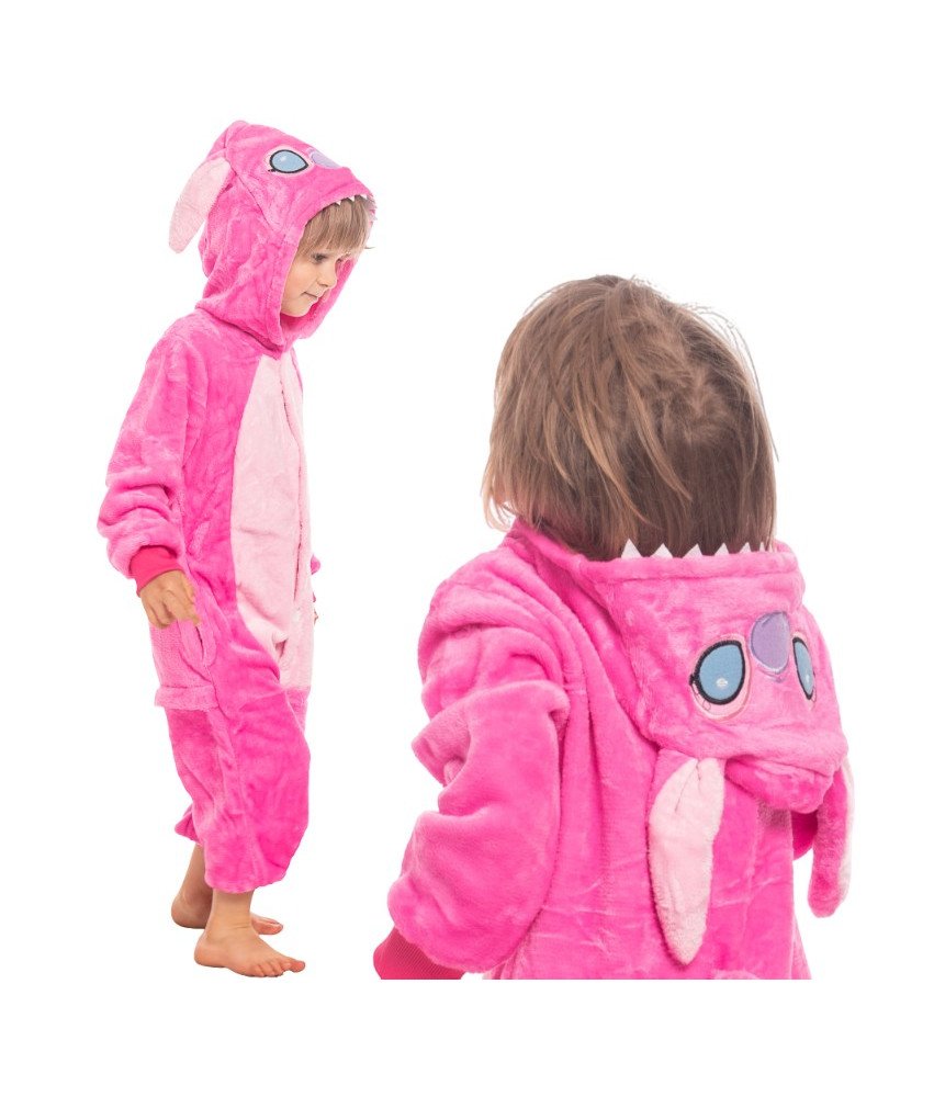 Otroška pižama Kigurumi pajac Stich roza