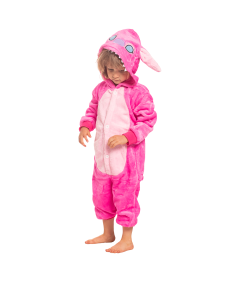 Otroška pižama Kigurumi pajac Stich roza