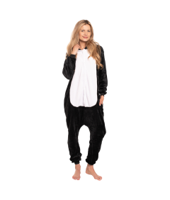 Piżama Damska Kombinezon Kigurumi Onesie Kostium Pingwin Czarny