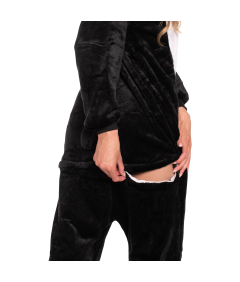 Piżama Damska Kombinezon Kigurumi Onesie Kostium Pingwin Czarny