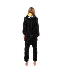 Piżama Damska Kombinezon Kigurumi Onesie Kostium Pingwin Czarny