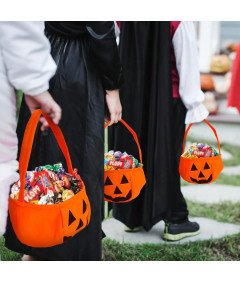 Yisscen Komplet 6 vrečk za sladkarije za noč čarovnic z vzorcem buče