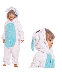 Piżama Dla Dzieci Dziecięca Kigurumi Onesie Kostium Królik Niebiesk