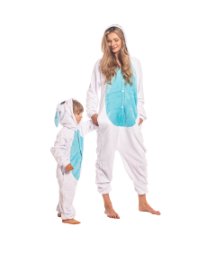 Piżama Dla Dzieci Dziecięca Kigurumi Onesie Kostium Królik Niebiesk