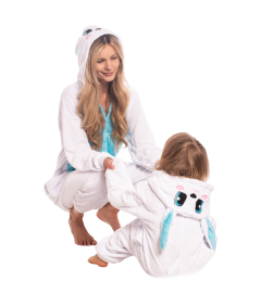 Piżama Dla Dzieci Dziecięca Kigurumi Onesie Kostium Królik Niebiesk