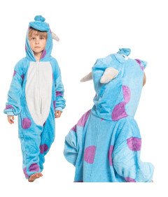 Piżama Dla Dzieci Dziecięca Kigurumi Onesie Strój Sulivan Niebieski