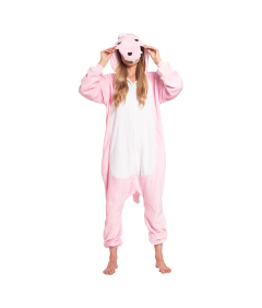 Ženska pižama kombinezon Kigurumi Onesie kostum dinozaver roza