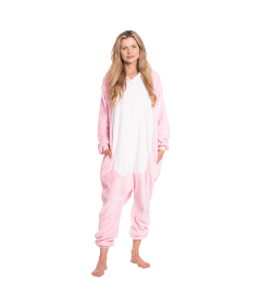 Ženska pižama kombinezon Kigurumi Onesie kostum dinozaver roza