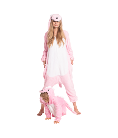 Piżama Dla Dzieci Dziecięca Kigurumi Onesie Kostium Dinozaur Różowy