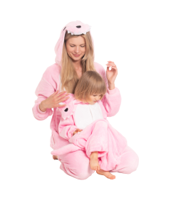 Piżama Dla Dzieci Dziecięca Kigurumi Onesie Kostium Dinozaur Różowy