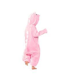 Piżama Dla Dzieci Dziecięca Kigurumi Onesie Kostium Dinozaur Różowy