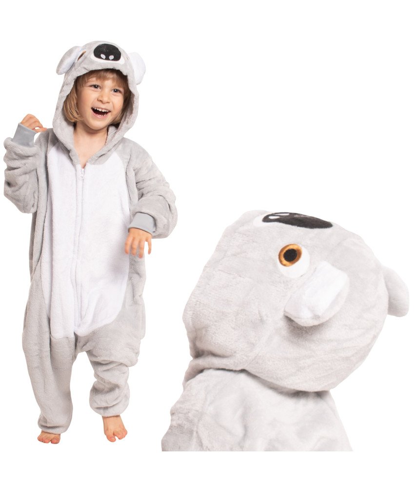 Piżama Dla Dzieci Dziecięca Kigurumi Onesie Kostium Koala Szary