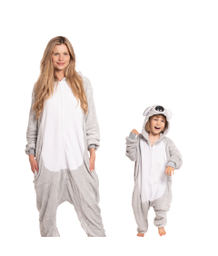 Piżama Dla Dzieci Dziecięca Kigurumi Onesie Kostium Koala Szary