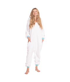 Piżama Damska Kombinezon Kigurumi Onesie Smok Szczerbatek Biały