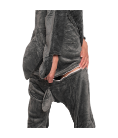 Ženska pižama kombinezon Kigurumi kostum Onesie sivi morski pes
