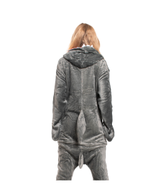 Ženska pižama kombinezon Kigurumi kostum Onesie sivi morski pes