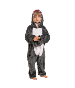 Piżama Dla Dzieci Dziecięca Kigurumi Onesie Kostium Szary Rekin