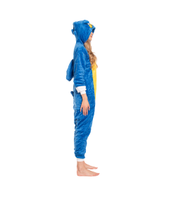 Piżama Damska Kombinezon Kigurumi Onesie Kostium Sonic Niebieski