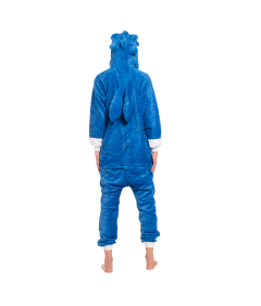 Piżama Damska Kombinezon Kigurumi Onesie Kostium Sonic Niebieski