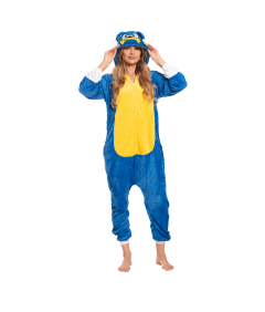 Piżama Damska Kombinezon Kigurumi Onesie Kostium Sonic Niebieski