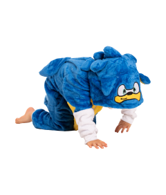 Piżama Dla Dzieci Dziecięca Kigurumi Onesie Kostium Sonic Niebieski