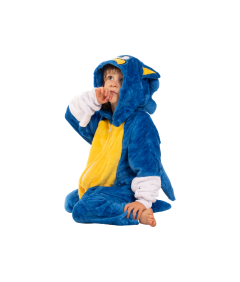Piżama Dla Dzieci Dziecięca Kigurumi Onesie Kostium Sonic Niebieski