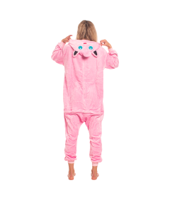 Ženska pižama Kostum Kigurumi Pajac Jiggly Puff Pokemon Roza