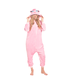 Ženska pižama Kostum Kigurumi Pajac Jiggly Puff Pokemon Roza