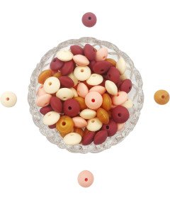 Oulitigy Zestaw Silikonowych Koralików, 30 sztuk, 1 x 1 cm