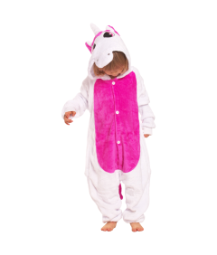 Otroška pižama Kigurumi Onesie Kostum Samorog Roza
