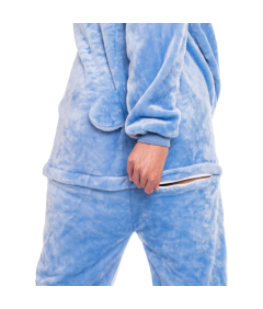 Ženska pižama kombinezon Kigurumi Onesie kostum Stich moder