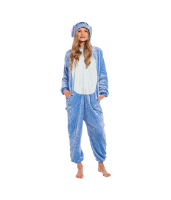 Ženska pižama kombinezon Kigurumi Onesie kostum Stich moder