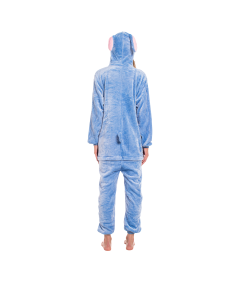 Ženska pižama kombinezon Kigurumi Onesie kostum Stich moder